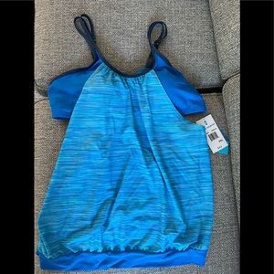 NWT Free Country Blouson Tankini Top